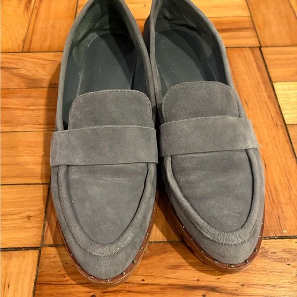 Vince Camuto Shoes Vince Camuto Blue Suede Loafers Poshmark